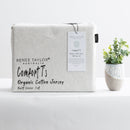 Bedroom styled with Renee Taylor Organic Cotton Jersey Quilt Cover in Ecru.