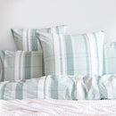 Close-up of chenille lace detailing on Renee Taylor Syracuse European Pillowcase.