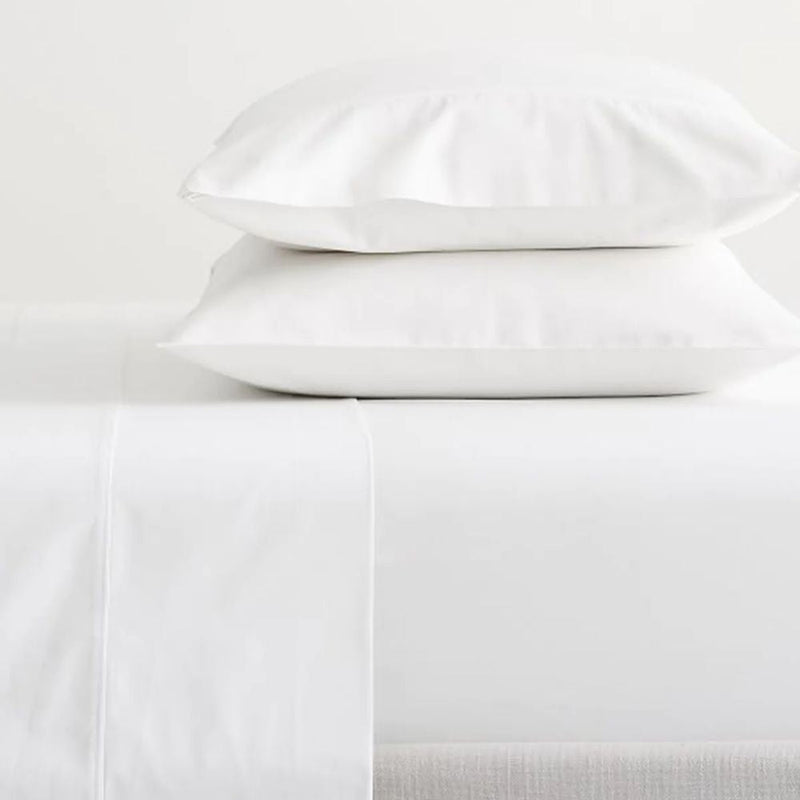 white crisp cotton sheets