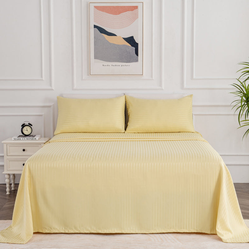 Linenova Brushed Microfibre Striped Bed Sheet Set