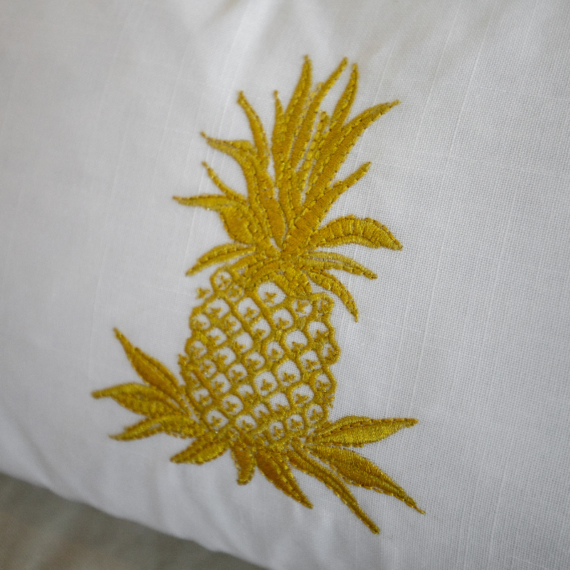 Mirage Haven Pine White and Gold 30x50cm Cushion Cover