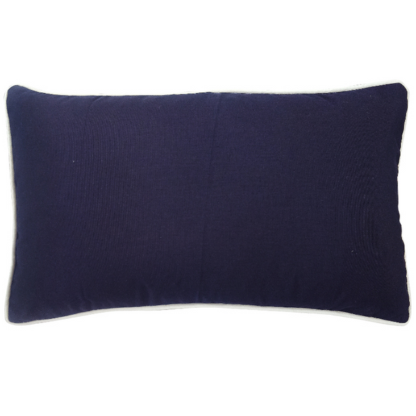 Mirage Haven Remi Dark Blue and White 30x50cm Cushion Cover