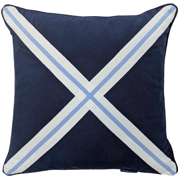 Mirage Haven Ellie Cross Dark Blue 50x50cm Cushion Cover