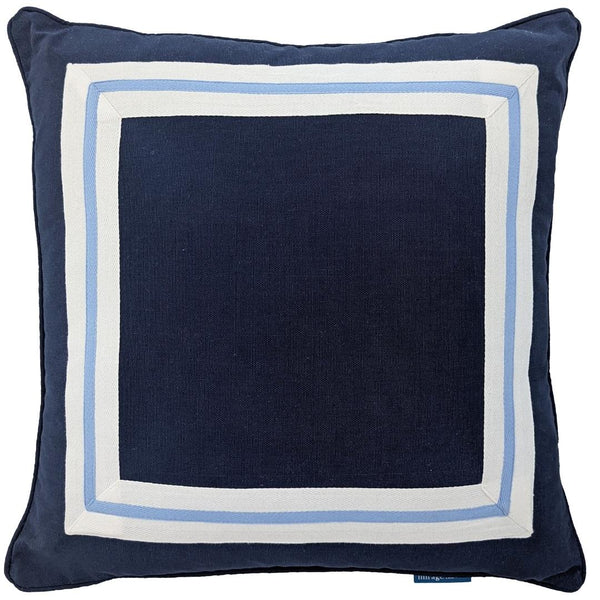 Mirage Haven Willow Border Dark Blue 50x50cm Cushion Cover