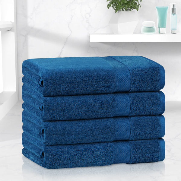Linenova 650GSM Cotton Bath Towel 4 Piece Pack