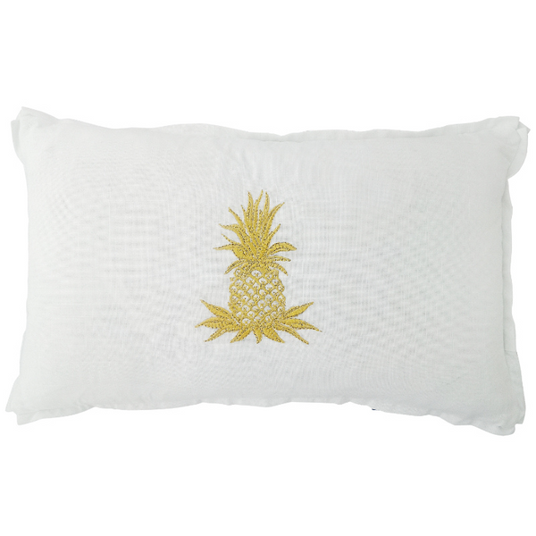 Mirage Haven Pine White and Gold 30x50cm Cushion Cover