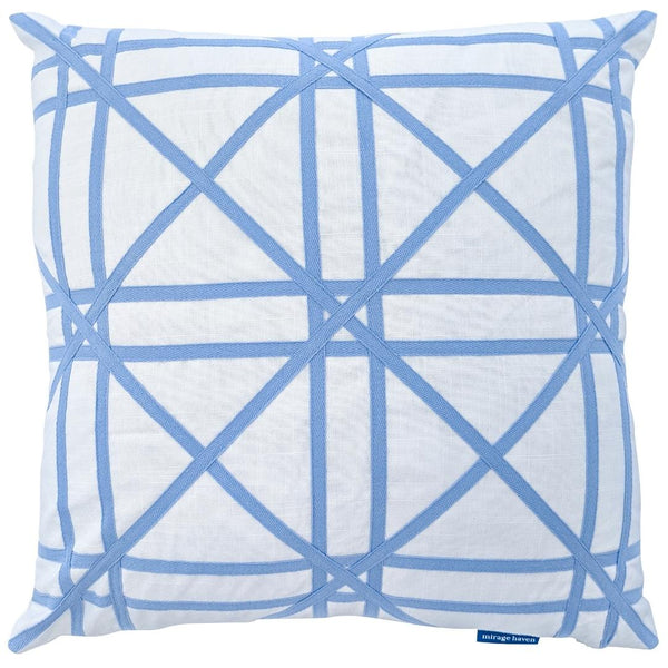 Mirage Haven Zara Braids Crosses Light Blue 50x50cm Cushion Cover