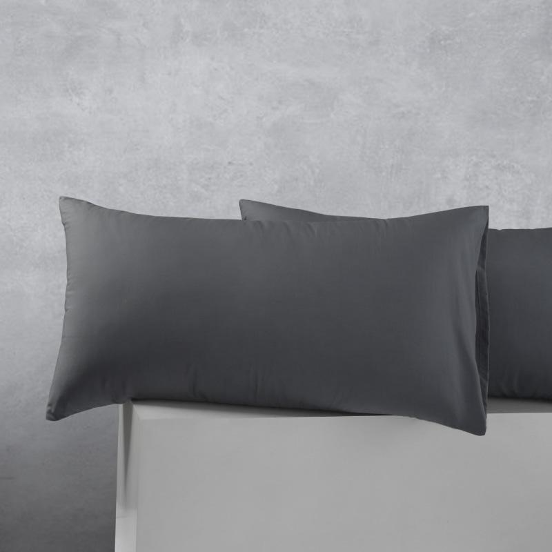 Accessorize King Cotton Polyester Charcoal Pillowcases Set of 2 (6721562738732)