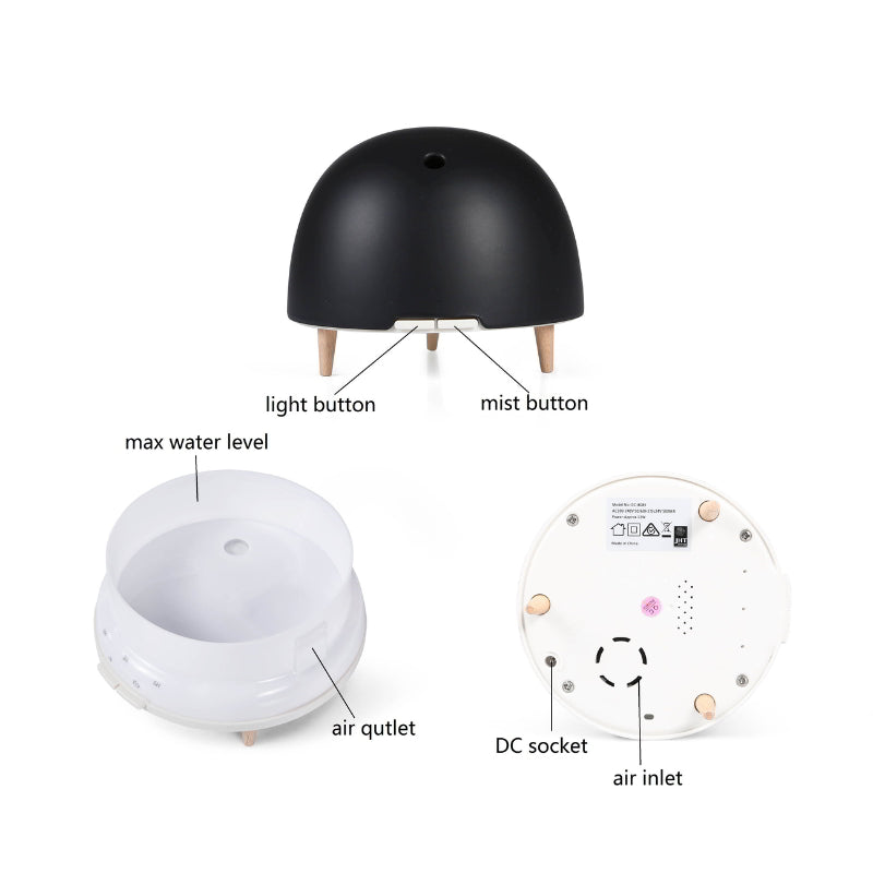 Accessorize Bibo Ultrasonic Black Aroma Diffuser (6949528600620)