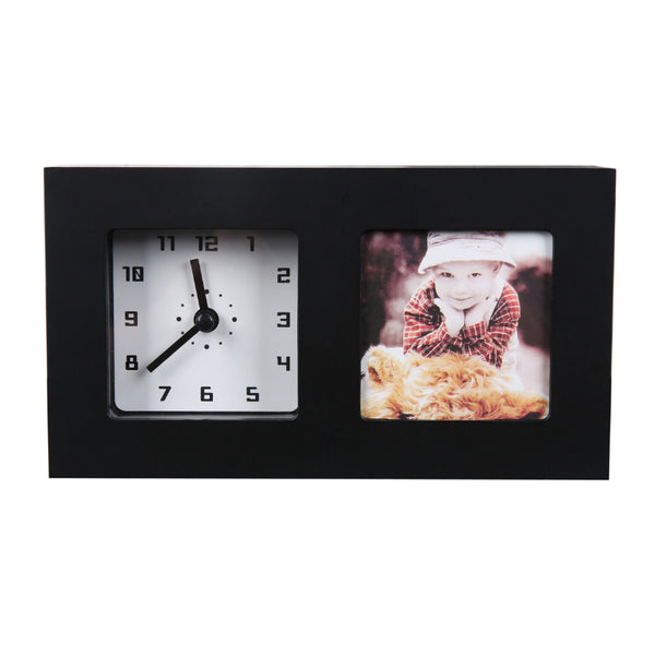 Accessorize Black Photo Frame Clock (6951574077484)