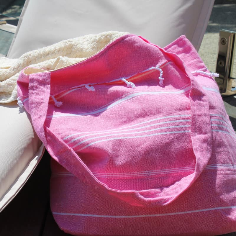 Accessorize De La Mer Hot Pink Beach Bag (6981827461164)