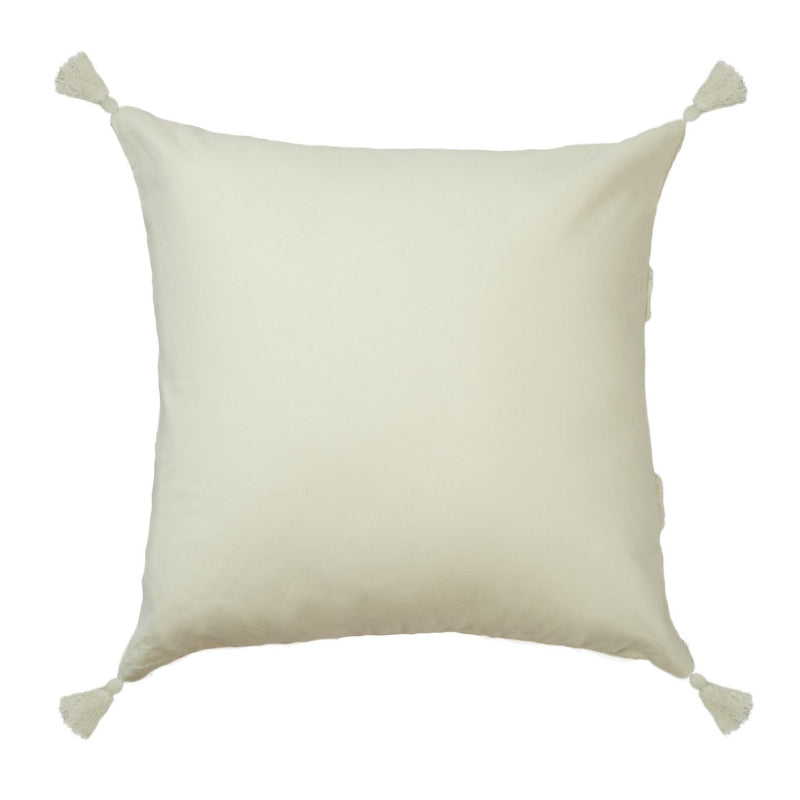 Accessorize Indra Off White 45x45cm Tassel Cushion (6719423283244)