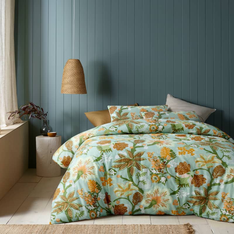 Accessorize Kienze Washed Cotton Printed Quilt Cover Set (6983663976492)
