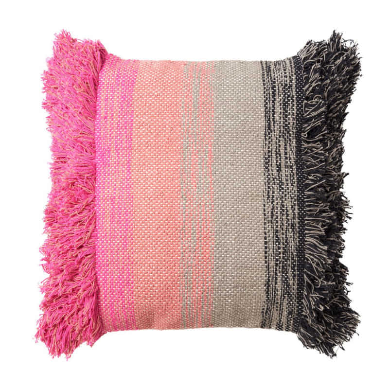Accessorize Layne Black Dark Pink 45x45cm Filled Cushion (6714324615212)