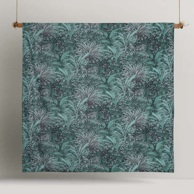 Accessorize Palm Leopard Digital Printed Cotton Green Quilt Cover Set (6721395130412)