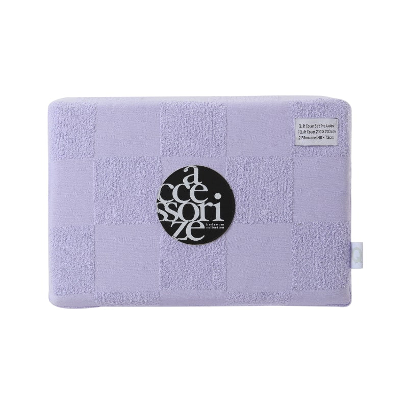 Accessorize Tipo Lilac Quilt Cover Set (6985863233580)