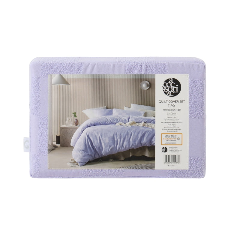Accessorize Tipo Lilac Quilt Cover Set (6985863233580)
