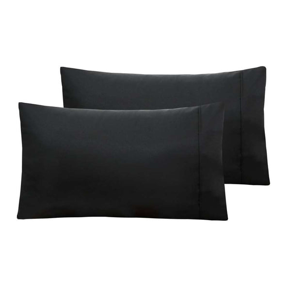 Accessorize Black Satin Pillowcase Pair (6865609457708)