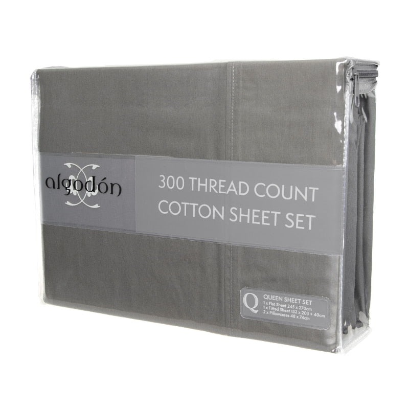 Algodon 300 Thread Count Cotton Sheet Set (6649842729004)