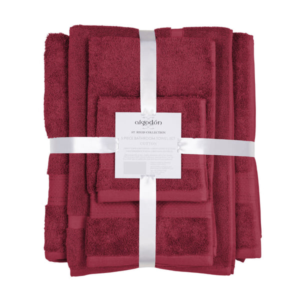 Algodon St Regis Collection 5 Piece Berry Towel Pack