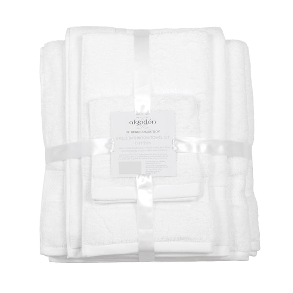 Algodon St Regis Collection 5 Piece White Towel Pack