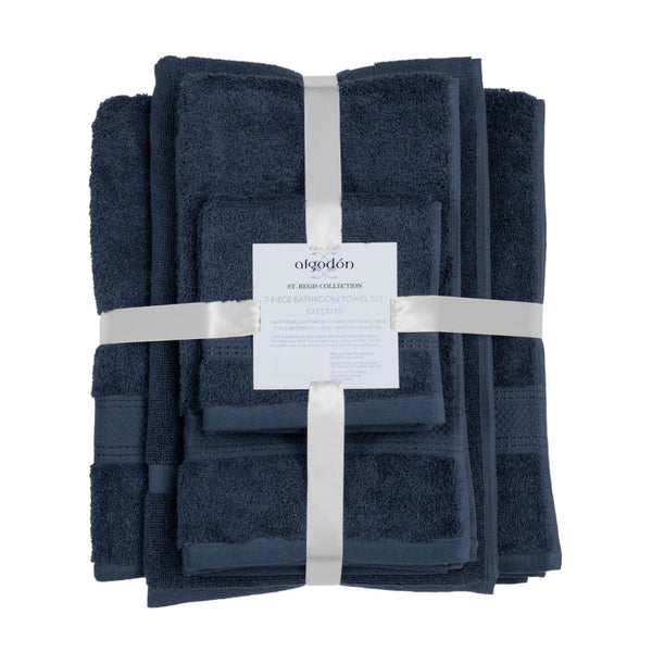 Algodon St Regis Collection 7 Piece Navy Towel Pack