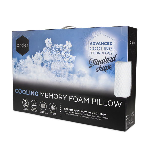 Ardor Cooling Memory Foam Standard Pillow (6652551430188)