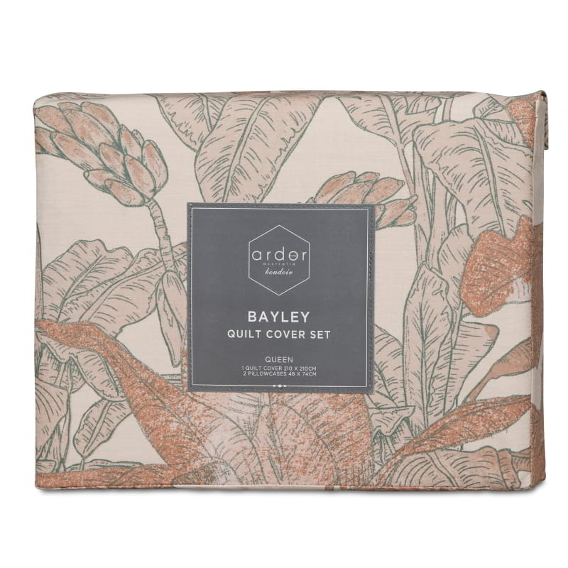 Ardor Boudoir Bayley Dusk Printed Quilt Cover Set