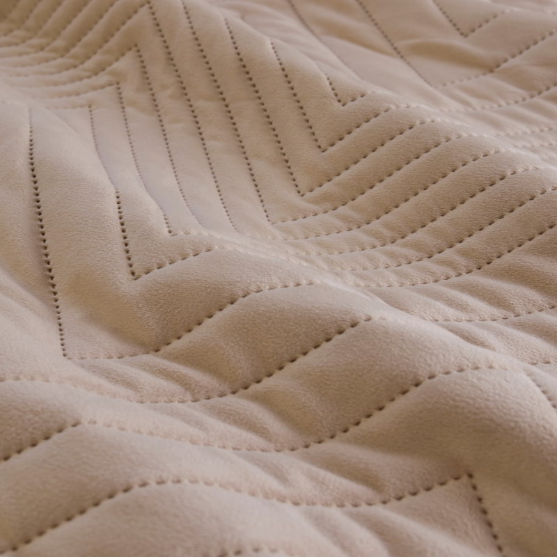 Ardor Boudoir Hana Embossed Velvet Champagne Quilt Cover Set