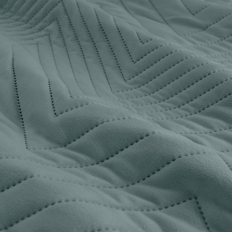 Ardor Boudoir Hana Embossed Velvet Stormy Sea Quilt Cover Set