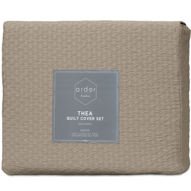 Ardor Boudoir Thea Microfibre Wheat Quilt Cover Set (6909047832620)