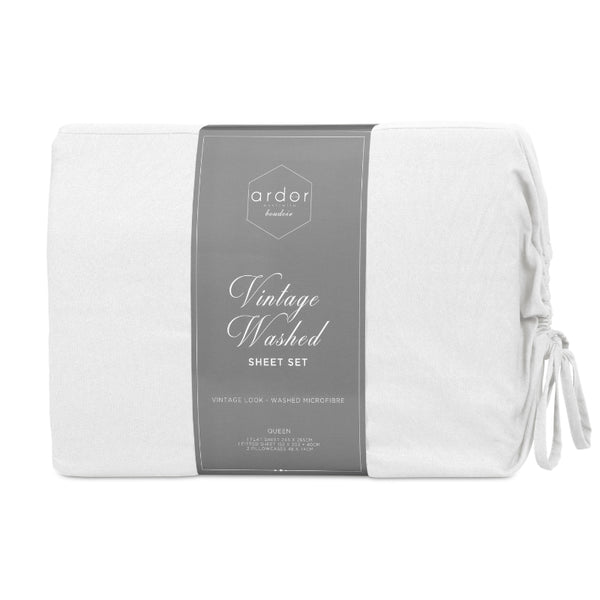 Ardor Boudoir Vintage Washed Sheet Set