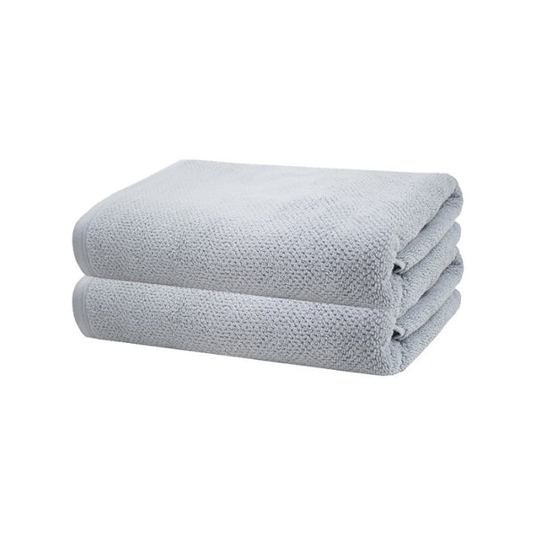 alt="Light blue soft cotton bath towels"