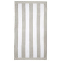 alt="Grey and white striped beach towel"