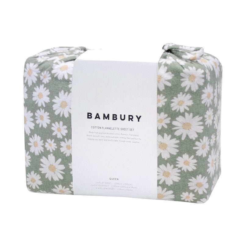 Bambury Daisy Flannelette Sheet Set
