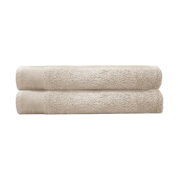 alt="Two beautiful, soft natural cotton bath sheets"