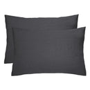 Bambury French Flax Linen Charcoal Pillowcase Pair (6618719780908)