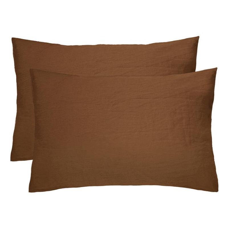 Bambury French Flax Linen Hazel Pillowcase Pair (6618719846444)