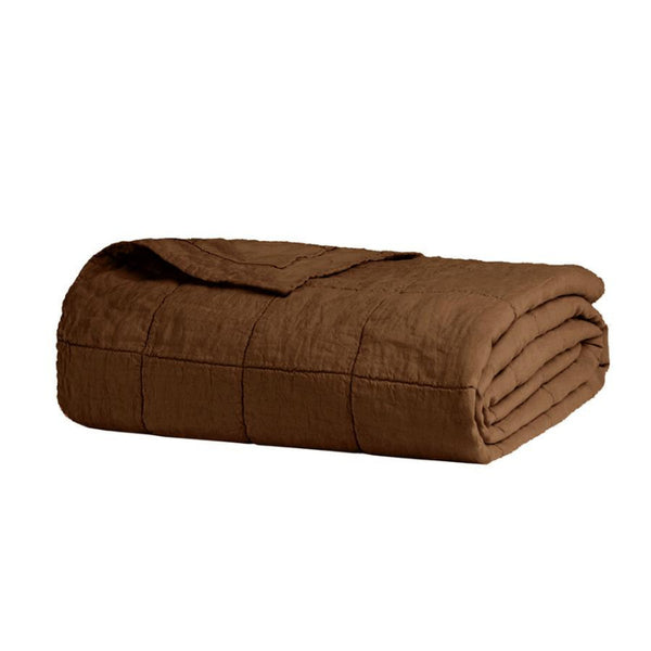 Bambury French Flax Linen Hazel Quilted Coverlet (6620262957100)