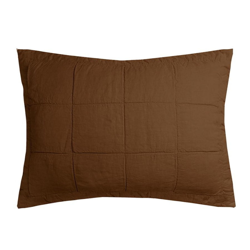 Bambury French Flax Linen Hazel Quilted Pillow Sham (6618722926636)