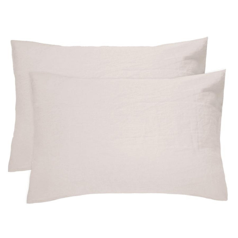 Bambury French Flax Linen Pebble Pillowcase Pair (6618719977516)
