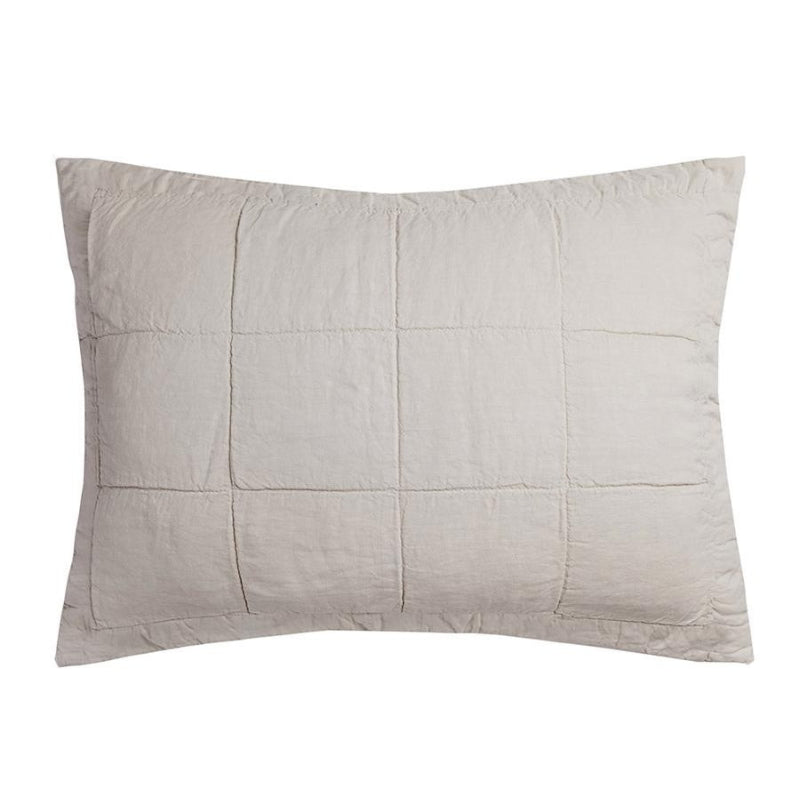 Bambury French Flax Linen Pebble Quilted Pillow Sham (6618723024940)
