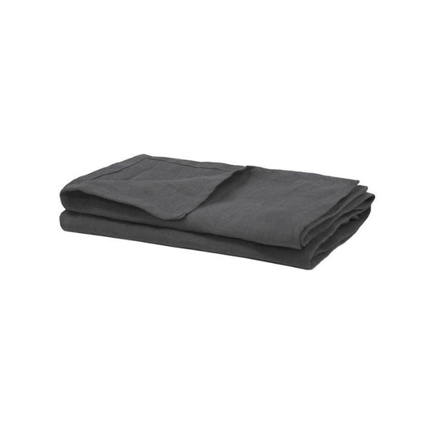 Bambury French Linen Charcoal Napkin Set 2pc (6620875423788)