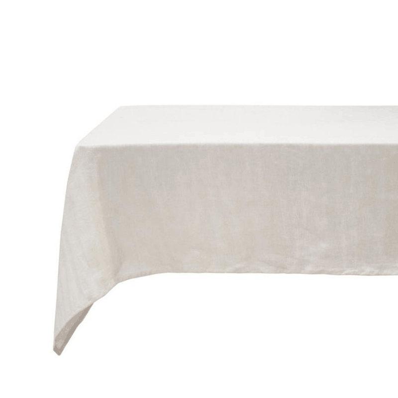 alt="Natural linen tablecloth"