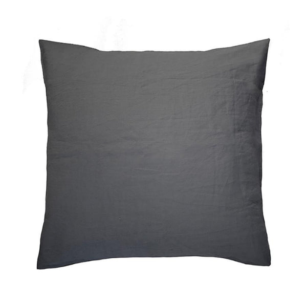Bambury Euro Linen Charcoal Pillowcase (6618751434796)