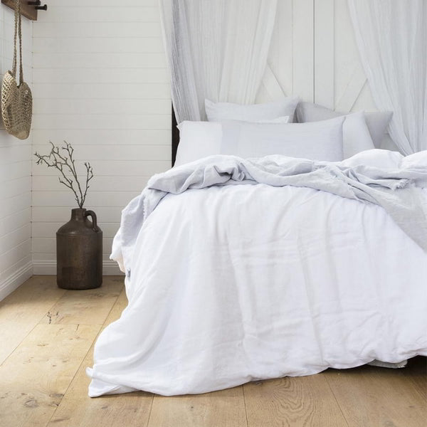 Bambury French Linen Ivory Quilt Cover Set (6618798686252)