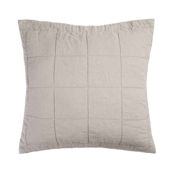 Bambury French Flax Linen Quilted Pebble European Pillow Sham (6619365998636)