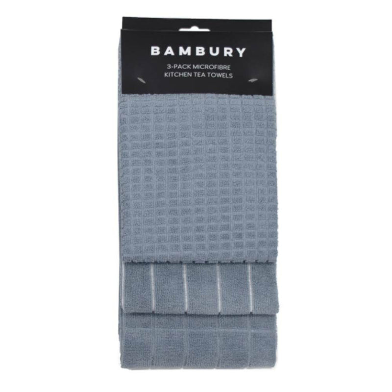 Bambury Microfibre 3 Piece Blue Kitchen Towel Set (6810198147116)