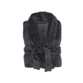 Ultra-soft and comfortable charcoal robe, great for staying warm in colder season and made from 100% polyester coral fleece.