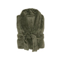 Ultra-soft and comfortable green robe, great for staying warm in colder season and made from 100% polyester coral fleece.